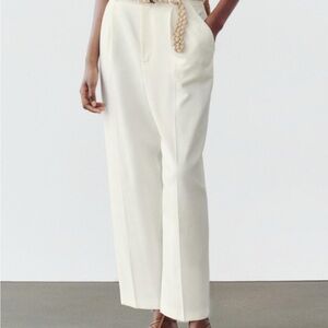 Zara white ankle pants